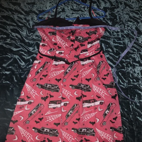 ​🖤 RARE Sourpuss Pink Death Cab Halter Swing Dress | Size Large | EUC - Picture 3 of 4
